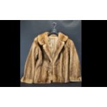 Blond Mink Jacket with collar and revere