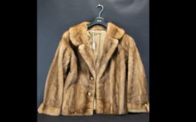 Blond Mink Jacket with collar and revere