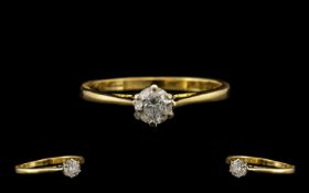 18ct Yellow Gold - Attractive Single Sto