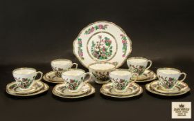 Duchess Bone China Part Tea Set including six cups, saucers and side plates; a sugar bowl, and