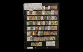 Stamp Interest - GB Queen Vic to 1935 collection from 1855 4d medium garter, 4d sage green pair,