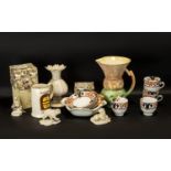 A Box of Assorted Pottery including a Staffordshire part teaset, a Boddingtons tankard, Sylvac