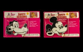 Two Pairs of Original Disney Safety Scissors from the Walt Disney Company in Florida. Both in