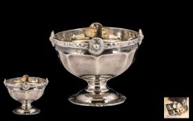 Edward VIII - Solid Silver Celtic Style Footed Bowl of Excellent Workmanship with Celtic Roundels