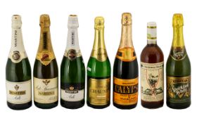 Collection of Sparkling Wine comprising three bottles of Asti Martini; Tiffany Sparkling White;