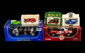 Collection of Boxed Model Cars including Corgi MGF Closed Top Rover Team Spirit, Revell Metal Audi