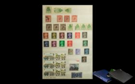 Two Stamp Albums and A4 Stock Book - full of mostly better, mostly GB both pre and post decimal.