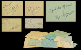 Music Autographs Nice selection of pages mainly 1950s - 60s. Top names noted Bill Haley, Bud