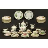 Royal Albert 'Flowers of the Month' Tea/Dinner Service comprising 12 'Cups of the Month' each one