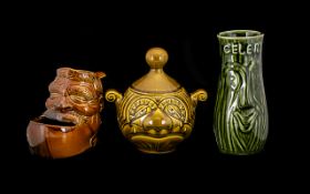 Collection of Collectible Porcelain Items to include a vintage Celery Pot, with face and 'Celery' to