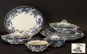 Collection of Blue & White Chatsworth K Mayers & Co. Porcelain. Large collection of vintage blue and