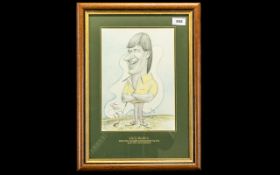 Golf Interest - Caricature of Nick Faldo number 430/1000, signed by Nick Faldo and dated 1984.