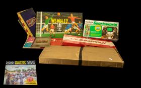 Collection of Vintage Games includes Videomaster Sportsworld, Monopoly, Wembley Cup Tie Game, Game