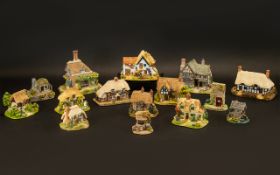 Collection of Lilliput Lane Cottages. Comprising: The Country Garage, Fresh Today, Honeysuckle