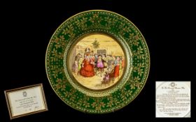 Caverswall China 1978 Christmas Plate Limited Edition of 1000, Number 804. First year of the series,