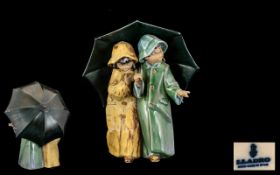 Lladro - Gres Hand Painted Figurine ' The Rain In Spain' Model No 2077. Issued 1978 - 1990. Height
