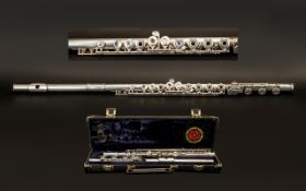 Gemeinhardt - Professional Elkhart - M35 Intermediate Solid Silver Flute. Serial No 61492. c.1930's.
