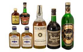 Collection of Spirits to include Teacher's HIghland Cream Scotch Whiskey; Glenfiddich Pure Malt