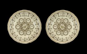 Two Spode Earthenware Passover Plates entitled 'The Order of the Service'. Please see images.