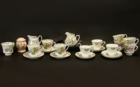 Collection of Queen's Fine Bone China The Royal Horticultural Society Collection 'The Garden' by