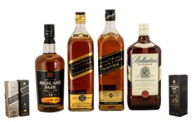 A Collection of Fine Quality Vintage Bottles of Scotch Whisky ( 4 ) In Total. Comprises 1/ Johnie