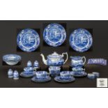 Collection of Copeland - comprising, Copeland Spode Blue Italian pieces to include - 4 cups &