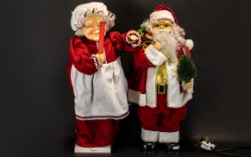 Christmas Power Operated Automation Festive Figures (2) Two in total comprising a Santa figure (24