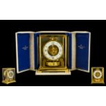 Jaeger Le Coultre Atmos Classique Gilt Bronze Clock of Wonderful Quality In Original Jaeger Le
