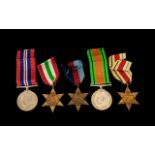 World War II Collection of Military Medals ( 5 ) Not Named. Poss Awarded to Douglas Webb, Blackpool.