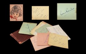 Film & Theatre Autographs: Super selection of pages mainly circa 1950-60s. Top names including: