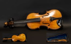 Vintage Violin in Case complete with bow. Brown case well used, with carrying handle. Please see