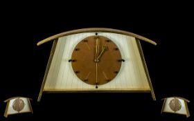 Junghans Meister Art Deco Period Polished Brass Table Clock of Excellent Form, Signed to Dial,