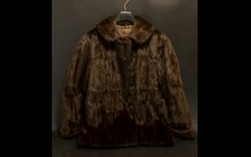 Ladies Dark Brown Mink Jacket fully line