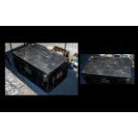 Black Painted Military Chest with brass