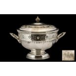 Large Viners Silver Plate Tureen. Circa