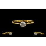 18ct Yellow Gold - Attractive Single Sto