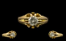 18ct Gold - Gents Pleasing Stone Diamond
