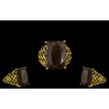 Golden Lustre Sapphire Statement Ring, a