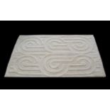 Cream Wool Jeff Banks Designer Rug measu