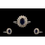 18ct White Gold - Attractive Sapphire an