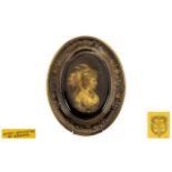 St James's Beauty Plaque by Bartolozzi. Oval wall hanging porcelain plaque No. 25640 with small