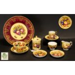 Collection of Aynsley 'Orchard Gold' Fine Bone China comprising a large decorative plate No. B205