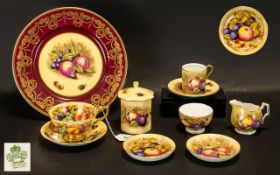 Collection of Aynsley 'Orchard Gold' Fine Bone China comprising a large decorative plate No. B205