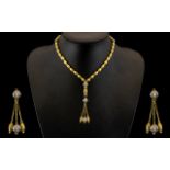 18ct Gold - Diamond Set Prayer Beads with Diamond Set Spacers and Tassel. The Whole of Good