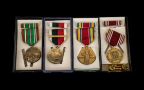 United States WW2 Medals To Include The World War II Victory Medal, European-African-Middle