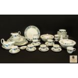 Collection of Wedgwood 'Clementine' Porcelain comprising 8 large dinner plates (one has small chip