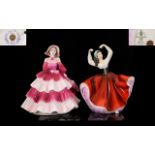 Coalport - Porcelain Hand Painted Figurine ' Daphne ' - Ladies of Fashion. Designer Helen Buckley,