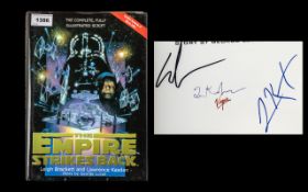 'Star Wars The Empire Strikes Back' Stunning Illustrated Hard Back Script Signed By George Lucas,