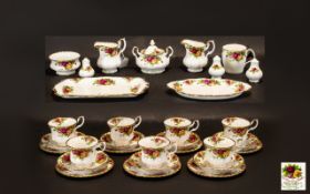 Collection of Royal Albert 'Old Country Roses' Approx 60 pieces, comprising six large dinner plates;