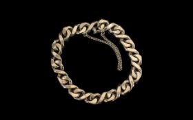 Silver Curb Bracelet. Silver curb bracelet with safety chain, stamped 925 silver 7 inches in length,